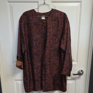 Beautiful 100% SILK lightweight jacket/duster EUC